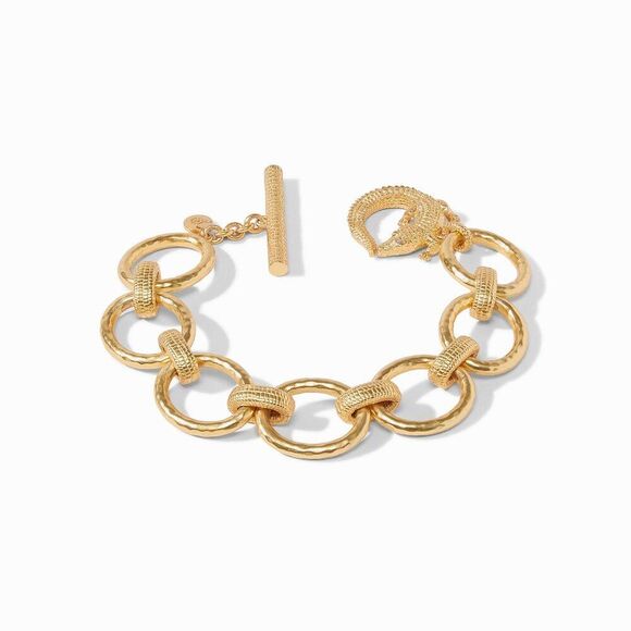Brand New. $235 Julie Vos Link Bracelet color gold - Picture 2 of 9